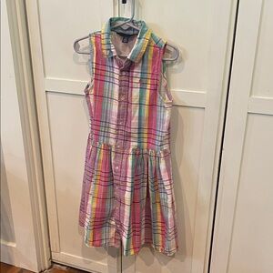 Ralph Lauren Polo Colorful Plaid Sleeveless Kids Dress